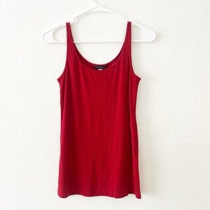 NEW Eileen Fisher 100% Silk‎ Tank Top Jersey In Serno Red XS